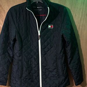 Tommy Hilfiger Women's Black Quilted Utility Jacket